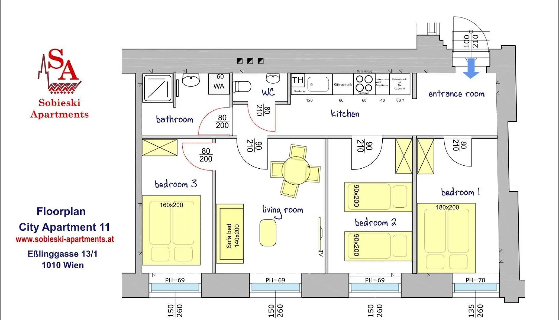 Sobieski District-1 Ring Apartments Vídeň